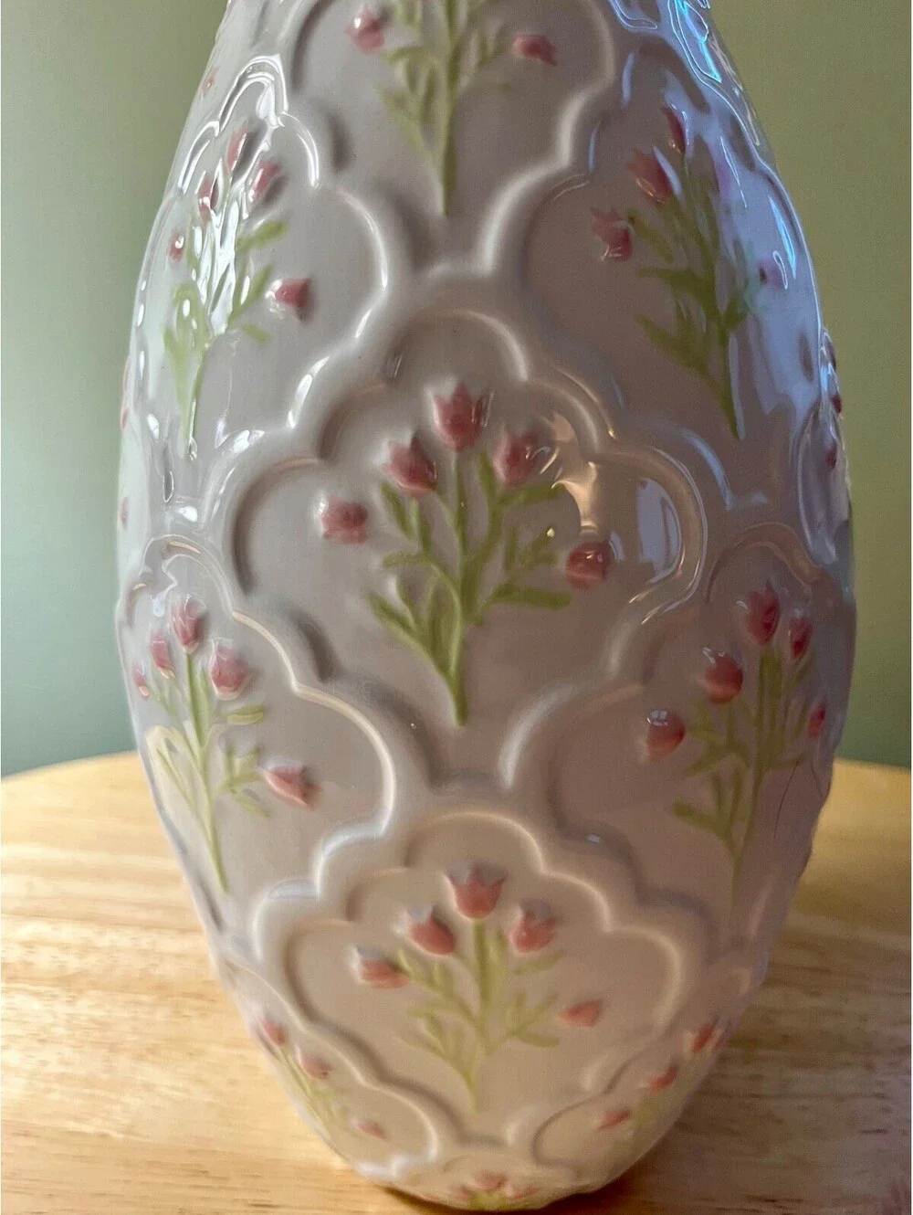 Hand Painted Floral Ceramic Vase
